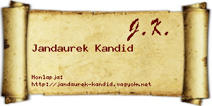 Jandaurek Kandid névjegykártya